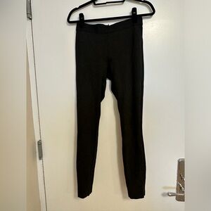 Heather grey ponte pant with read zipper